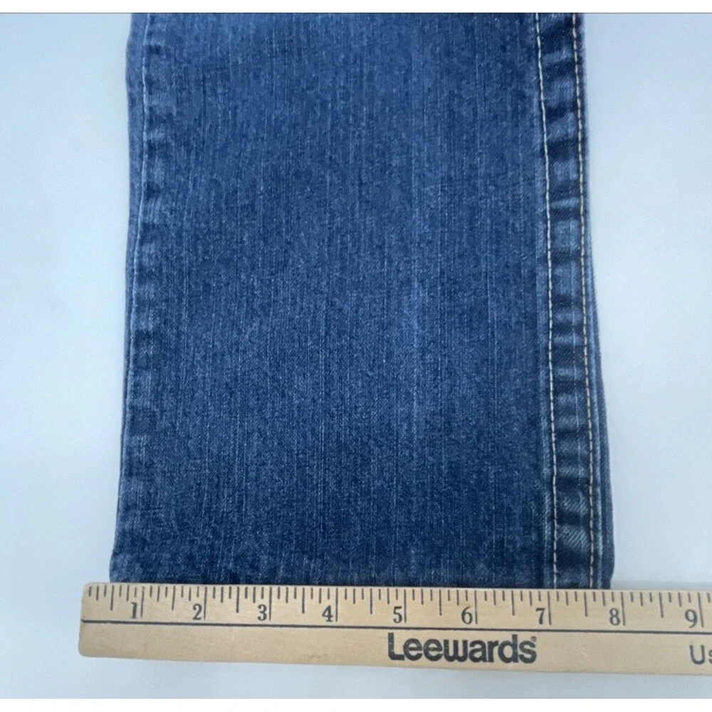 True Religion Denim Straight Jeans Mens 31x31 Blue Medium Wash Flap Pockets Y2K